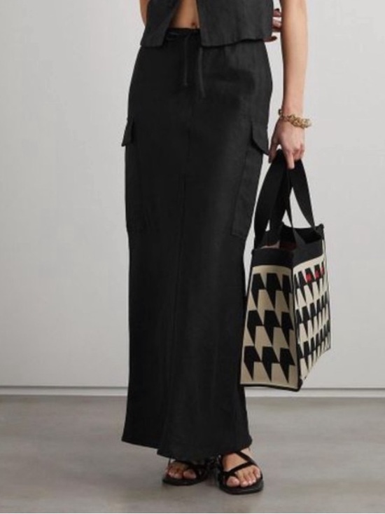 Faithfull the Brand Dresses & Skirts - Faithfull The Brand Black Katala Linen Maxi Skirt Medium (NWOT)